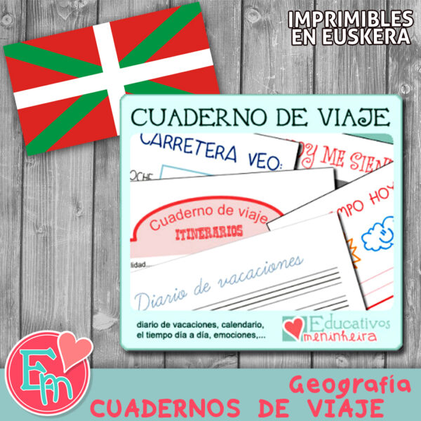 Cuaderno de viaje para niños en euskera